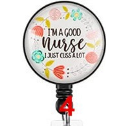 Wholesale Easy Pull Button Nurse Retractable Badge Scroll ABS Keychain
